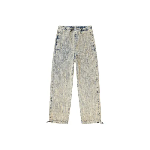 DIESEL Medium Blue Unisex Jeans DIESEL Средне-синие унисекс джинсы