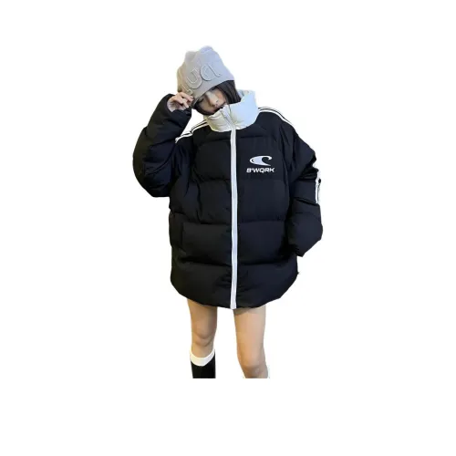 ZVJH Черный Унисекс Пуховики