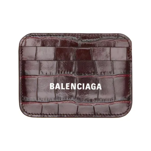 Balenciaga Cash Cow Кожаный держатель для карт Держатель для карт Женский Темно-красный