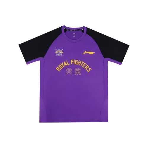 Т-рубашка с подкладкой унисекс фиолетово-черная