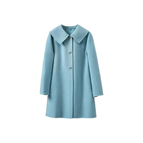 FENHONGMALI Ручной Синий Женский Пальто