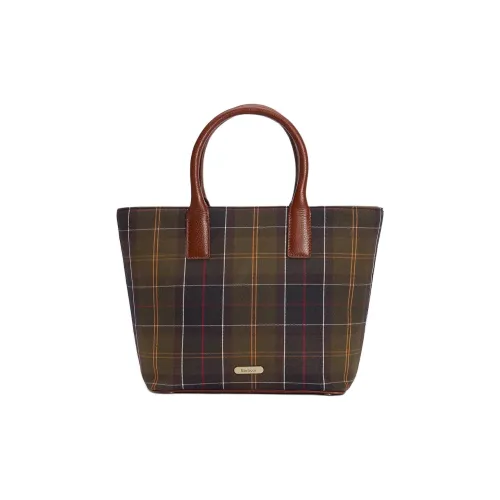 BARBOUR Сумка из полиэстера и хлопка женская березовый цвет в клетку