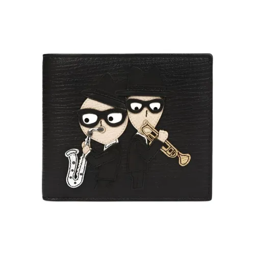 Dolce Gabbana Кожа Кошелек Мужской Черный