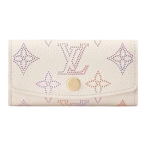 LOUIS VUITTON Key Pouch из коровьей кожи женский бежевый