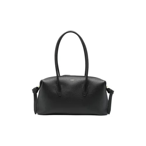 YUZEFI Телячья кожа Сумка через плечо Женская Черная