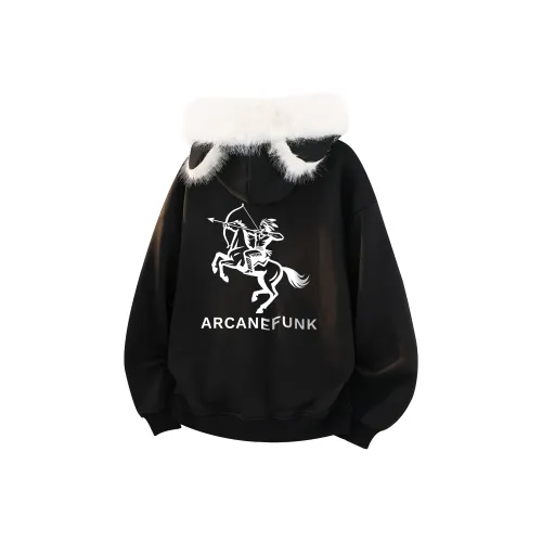 ArcaneFunk Черный 'Утолщенный и с флисовой подкладкой' Унисекс Свитшоты