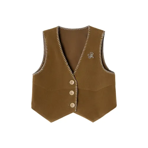 IKYOU Коричневый Женский жилет