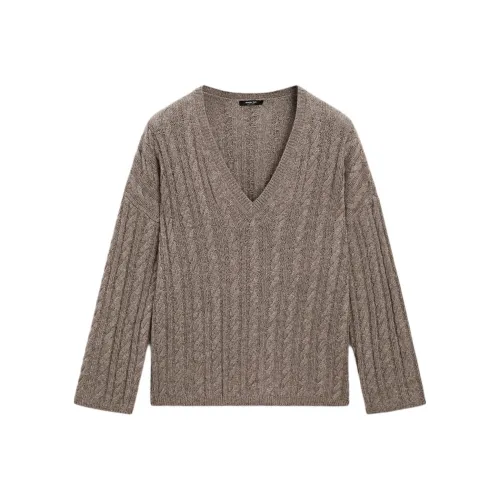 Massimo Dutti Серый Коричневый Женский Трикотаж