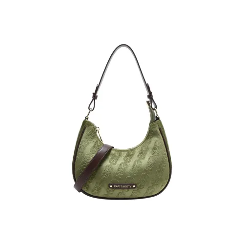 Carit Koty ПУ (полиуретан) Сумка через плечо Стандартная Женская Зеленая
