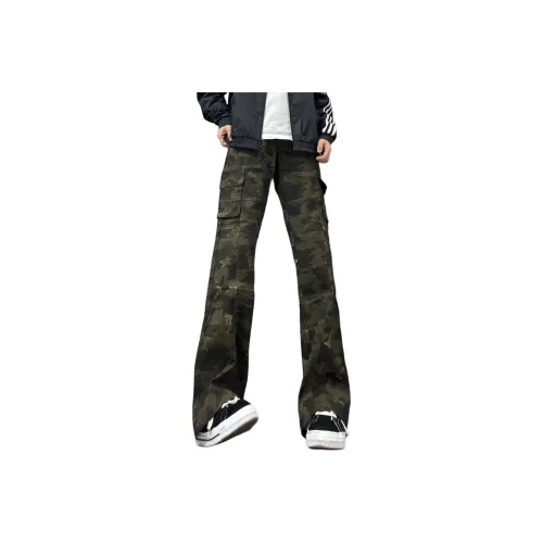 DAFK Камуфляжный кофейный полупластичный пояс Мужские джинсы