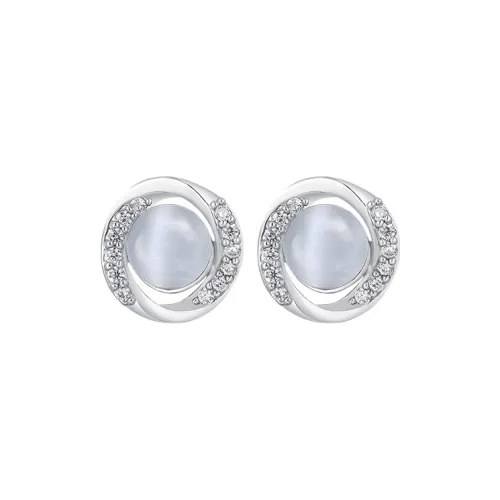 JianKai Стекло Кошачий глаз Серьги-гвоздики Женские