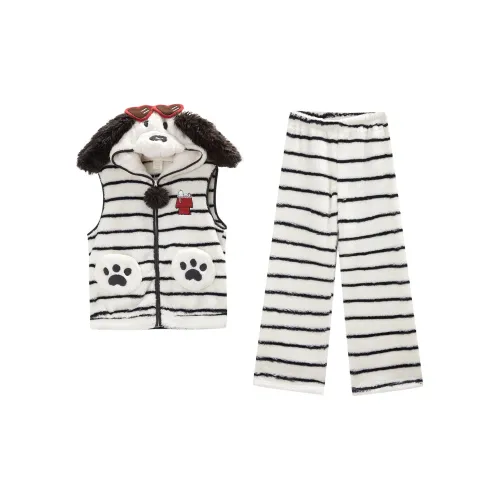 GUKOO X SNOOPY Пижамный комплект женский цвет сливовый