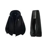 Чёрный + Чёрный Джинсы с Флисовой Подкладкой