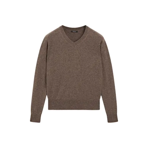 Massimo Dutti Серый Коричневый Женский Трикотаж