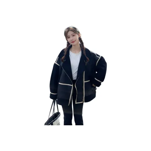 Vintage Cars Бархат Feel Пальто Женские