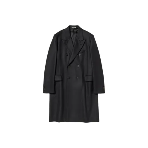 Auralee Fw25 Свет MELTON CHESTERFIELD Пальто Мужской