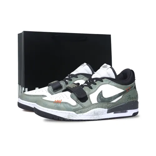 Джордан Legacy 312 Амортизация Низкий Топ Винтажные Баскетбольные Кроссовки Мужские Белый Зеленый