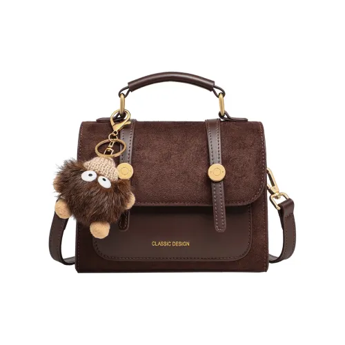 COMELY Спилок коровья кожа ткань синтетическая кожа одно плечо сумка обычный женский кофе