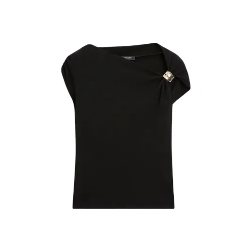 Massimo Dutti Черные Женские T-рубашки