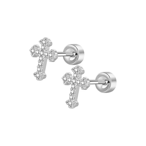 Серьги LELC с цирконием унисекс