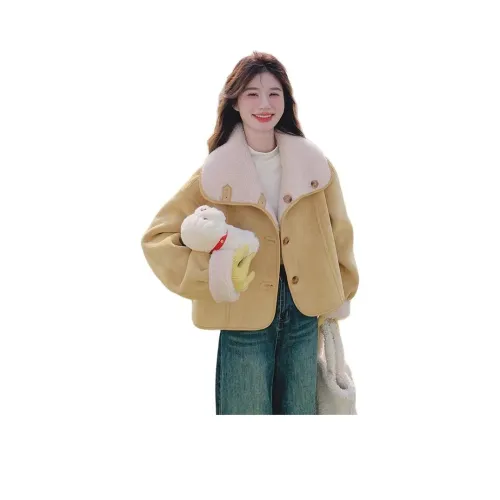 GOSO Желтый Женские Бархатные Куртки