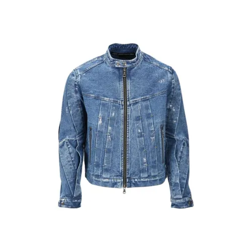 ANDERSSON BELL Парафин Покрытый Деним Мотоцикл Куртка Куртки Пальто Мужской