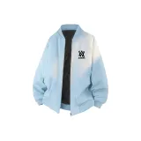 Синий хлопковый пуховик улучшенный