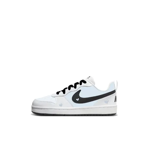 Nike Court Borough Синий Белый Secrets Противоскользящий Низкий Топ Скейтборд Кроссовки Светло-Синий Детский