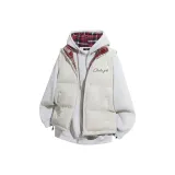 Комплект одежды (Светло-серый флисовый свитшот + Двусторонний белый жилет)