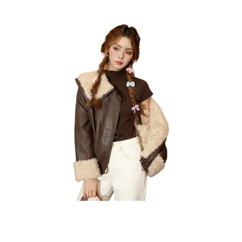 FAWENXIANGZI Кожа Куртка Женская