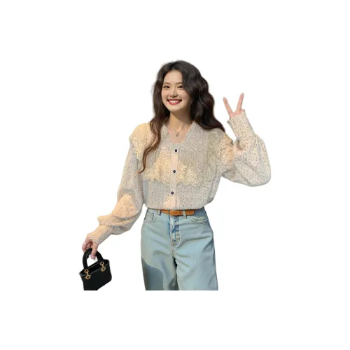 Wbwq Женские Шифоновые Рубашки