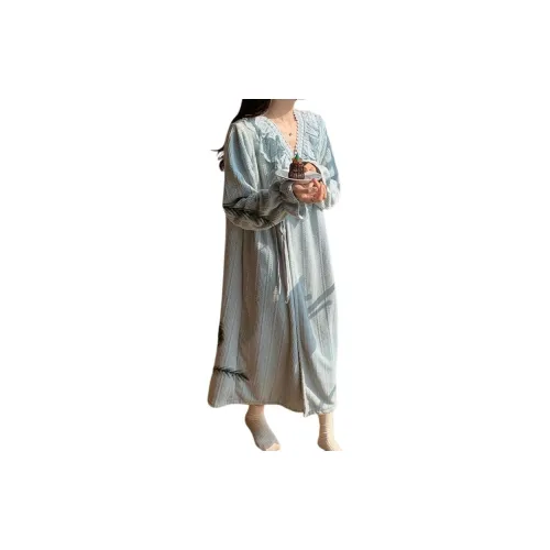 AHRTB Синий Женские Банные халаты