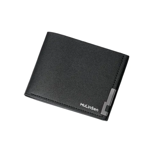 Mulinsen ПУ (полиуретан) Кошелек Стандартный Унисекс Черный Светлый Кофейный Темный Кофейный