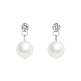 Две части, циркон, жемчужные шипы, серьги, серебряный, 1812