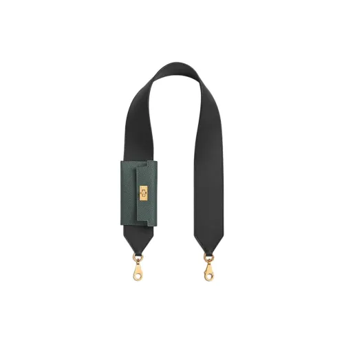 HERMES Kelly Pocket Swift Телячья кожа с Epsom Телячья кожа Сумка Ремень Женские Черный Зеленый