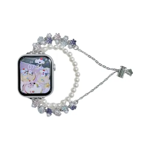 Vobafe Ремень Apple Совместимость Pearl Metal Beads Материал