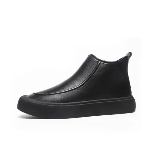 JX Модный Модный Повседневный Кожаный Обувь Мужская Черная