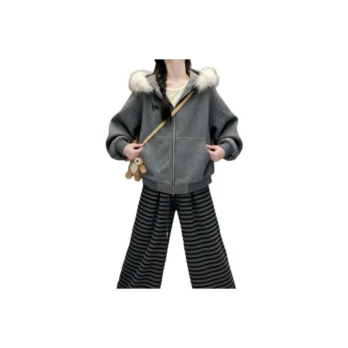 GOSO Темно-серый с флисовой подкладкой женские свитшоты