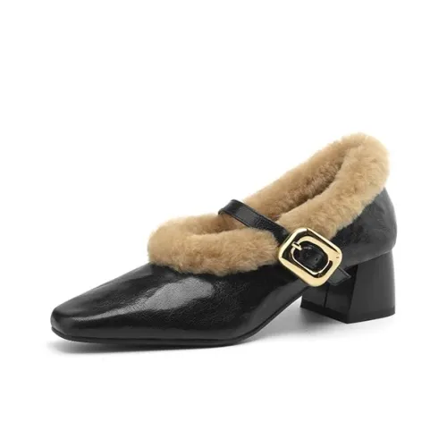 AFJI Квадратный каблук Mary Jane Женские туфли