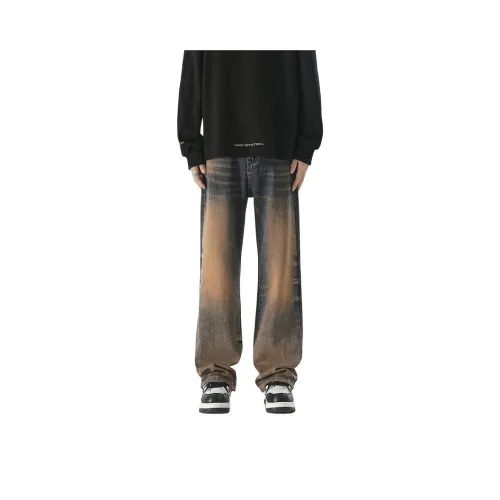 RUXU Ржаво-синие мужские джинсы