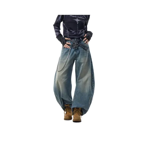 PRPK Осенние Джинсы Широкие Штаны Унисекс