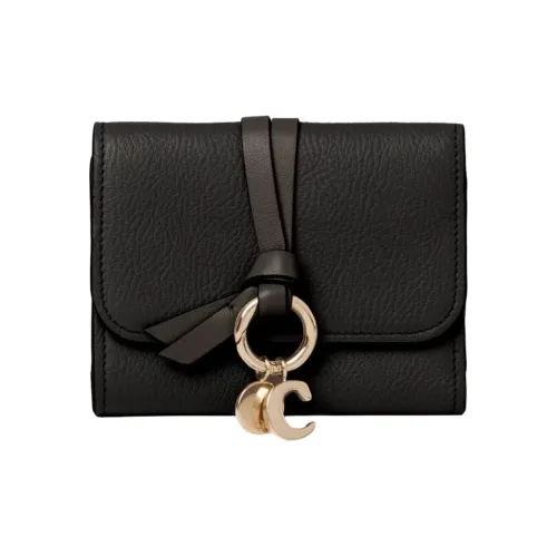 Chloe Alphabet Телячья кожа Кошелек Маленький Женские Черный