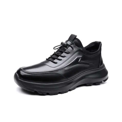 JX Модный Модный Повседневный Кожаный Обувь Мужская Черная