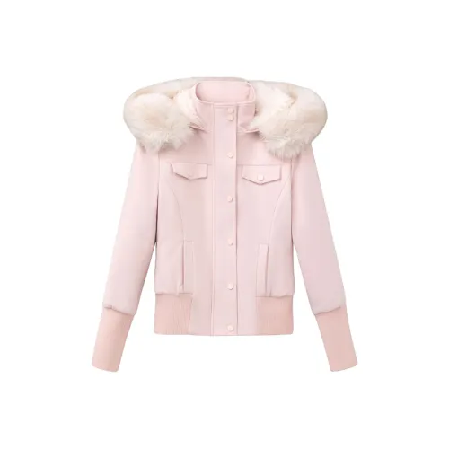 KKX Розовый Женские Бархатные Куртки