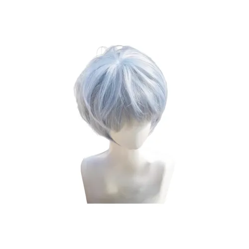 UMIFFA Синий Туманный Звезда Cold ATMOSPHERE Сетка Feel Короткие волосы Высокая температура Пряжа Короткие прямые волосы