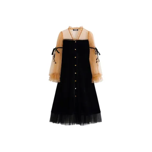 TEPOR Длинное платье с длинными рукавами женское