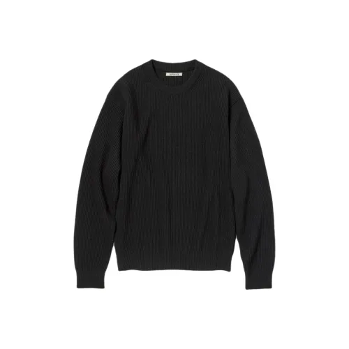 Auralee Fw25 Супер-Тонкий Шерстяной Рيب-Книт П О Свитер Мужской