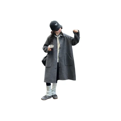 PLANDOO Длинное пальто из нейлона зимнее осеннее для подростков