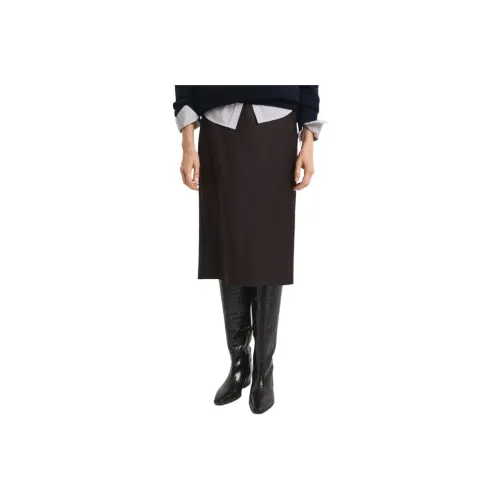 GANT Темно-коричневый Женская Повседневная Длинная Юбка