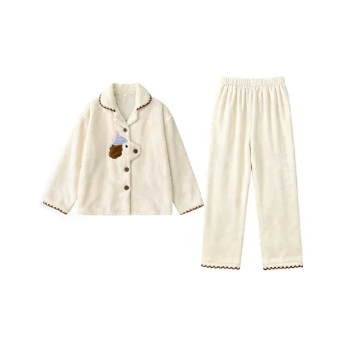 MEIJIAO Ecru Puppy [Комплекты одежды] Женские Пижамные Комплекты
